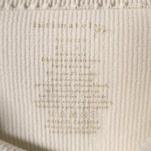 Free People Amelia Bandeau Tube Top Bra Ribbed Knit Seamless Crop Brami Ivory - Picture 10 of 11